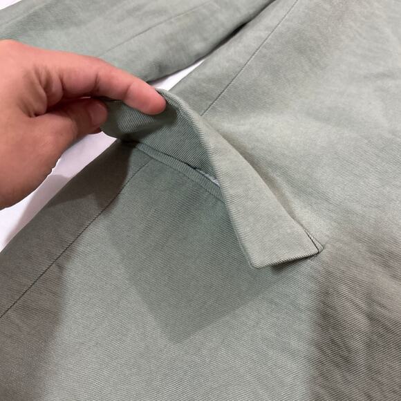 Zara Womens Small Single Button Flowy Blazer Khaki Green Oversized Office Career - Picture 7 of 11